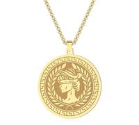 SDFXCDR men's necklaces Athena the Goddess of Wisdom and War Handicraft Pendant Necklace for Men Women Greek mythology Charm Choker Gift thankyou teacher gifts