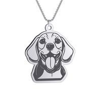 SDFXCDR men's necklaces Beagle Dog Pet Pendant Choker Thick Keel Chains Fashion Gold Plated Necklace for Women Unisex Jewelry Kids Gifts thankyou teacher gifts