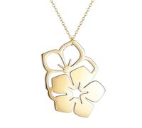 SDFXCDR men's necklaces Cherry Blossoms Pendant Sakura Flower Necklace Double Sakura Charm Flowers Jewelry Japanese Flower Sakura Pendant thankyou teacher gifts