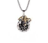 SDFXCDR men's necklaces Chic Retro Circus Clown Pendant Necklace for Men Wearing Hip Hop Rock Trend Street Jewelry thankyou teacher gifts