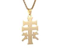 SDFXCDR men's necklaces Christian Angel Cross Pendant Necklace Vintage Catholic Jewelry for Men Women thankyou teacher gifts
