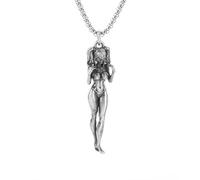 SDFXCDR men's necklaces Classic naked goddess pendant fashion silver color goddess pendant necklace men and women personality charm temptation gift thankyou teacher gifts