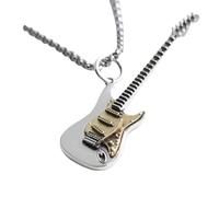 SDFXCDR men's necklaces Classic Rock Electric Guitarist Pendant Necklace Hip Hop Music Festival Men and Women Rock Accessories thankyou teacher gifts
