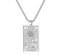 SDFXCDR men's necklaces Classic Tarot Cards Pendant Necklace The Moon Tarot Necklace Star/Moon/Death Sign Jewelry Friend Gift thankyou teacher gifts