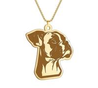 SDFXCDR men's necklaces Collar Pareja Boxer Dog Pendant Necklace Set for Bestie Magnet Attract Heart Distance Best Friend Necklace thankyou teacher gifts
