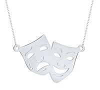 SDFXCDR men's necklaces Comedy and Tragedy Mask Necklace Drama Performing Arts Pendant Theatre Masks Necklace Comedy and Drama Mask Necklace thankyou teacher gifts