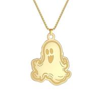 SDFXCDR men's necklaces Cute Cartoon Ghost Pendant Necklace Halloween Accessories for Men and Women thankyou teacher gifts