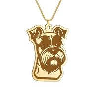 SDFXCDR men's necklaces Cute Pet Miniature Schnauzer Dog Necklace Border Collie Dog Stainless Jewelry Good Price Pendant Necklace For Gift thankyou teacher gifts