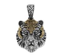 SDFXCDR men's necklaces Domineering Tiger Pendant Necklace Zodiac Tiger Open Ring for Men Retro Punk Pendant Hip Hop Rock Animal Jewelry Gift thankyou teacher gifts