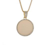 SDFXCDR men's necklaces Exquisite Round Photo Frame Pendant Necklace Men and Women Fashion Personalized Jewelry Couple Gifts thankyou teacher gifts