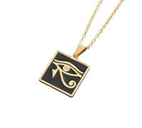 SDFXCDR men's necklaces Eye of Horus Square Pendant Necklace Male and Female Guardian Ancient Egyptian Religious Amulet Lucky Jewelry thankyou teacher gifts