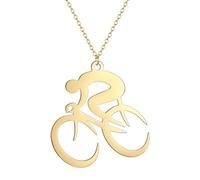 SDFXCDR men's necklaces Fashion Man Riding a Bicycle Women's Necklace Simple Line Clavicle Choker Female Jewelry Travel Lover Gifts thankyou teacher gifts