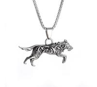 SDFXCDR men's necklaces Fashion Trend Delicate Design Style Wolf Pendant Necklace Mens Womens Realistic Animal Punk Rock Jewelry Party Favors thankyou teacher gifts