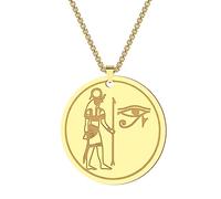 SDFXCDR men's necklaces God Eyes Of Horus Ra Necklace Men Women Patron Saint The Pendant Ancient Egypt Jewelry thankyou teacher gifts