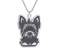 SDFXCDR men's necklaces Gold Plated Yorkshire Terrier Pet Dog Design Tarnishproof Pendant Charms Necklace for Women Men Jewelry Gifts thankyou teacher gifts