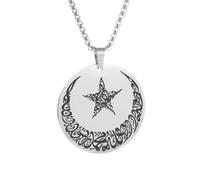 SDFXCDR men's necklaces Moon Witchcraft Pentagram Irish Celtic Knot Pendant Necklace for Men Women Fashion Lucky Amulet Jewelry thankyou teacher gifts