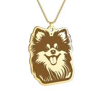 SDFXCDR men's necklaces Personalized Pet Photo Pomeranian Dog Necklaces For Women Color Pendant Necklaces Choker Gifts thankyou teacher gifts