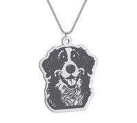 SDFXCDR men's necklaces Pet Charms Bernese Mountain Dog Necklace Jewelry Choker Thick Chains Punk Necklace for Women Men thankyou teacher gifts