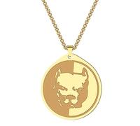 SDFXCDR men's necklaces Pit Bull Pendant Necklace for Men Women Personal Animal Pet Dog Memory Charm Choker Chain Jewelry Gift thankyou teacher gifts