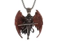 SDFXCDR men's necklaces Red Wings Holy Sword Angel Pendant Angel Warrior Necklace Personality Men and Women Punk Trend Jewelry Couple Gift thankyou teacher gifts