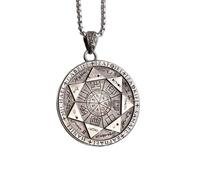 SDFXCDR men's necklaces Retro Fashion Seven Angels Magic Circle Solomon Seal Pendant Necklace Men's Punk Lucky Amulet Jewelry thankyou teacher gifts