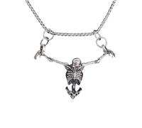 SDFXCDR men's necklaces Retro Goth Captive Skull Pendant Necklace for Men Personalized Cycling Punk Jewelry Accessories thankyou teacher gifts