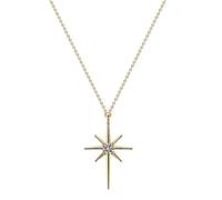 SDFXCDR men's necklaces Shining Crystal North Star Pendant Necklace for Women Girls Cross Stars Charm Neck Chain Jewelry Statement Gifts thankyou teacher gifts