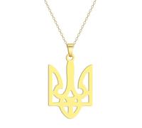 SDFXCDR men's necklaces Solidarity With Ukrainian Tryzub Necklaces for Women With Ukrainian Symbols Pendant Clavicle Choker Jewelry Gift thankyou teacher gifts