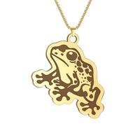 SDFXCDR men's necklaces Spotted Poison Dart Frog Pendant Necklace for Men and Women Jewelry Party Gifts thankyou teacher gifts
