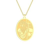 SDFXCDR men's necklaces The Sea God Poseidon Pendant Necklace for Men Women Ancient Greek Medallion Charm Neck Chain Amulet Jewelry Collar thankyou teacher gifts