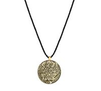 SDFXCDR men's necklaces Triple Moon Goddess With A Lotus Flower Wiccan Evil Eye Necklace Women Men Engraved Witchcraft Amulet Talisman Jewelry Collar thankyou teacher gifts