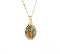 SDFXCDR men's necklaces Vintage Catholic Pendant Necklace Women 's Christian Religious Lucky Prayer Amulet Good Luck Jewelry Gift thankyou teacher gifts