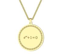 SDFXCDR men's necklaces Vintage Euler's identity Pendant Necklace for Men Women Euler's Equation Charm Choker Student mathematics Jewelry Gifts thankyou teacher gifts