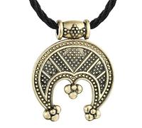 SDFXCDR men's necklaces Vintage Tricorn Lunula is female protective Amulet Necklace Crescent Viking Pendant Women Men Fashion Necklaces Jewelry thankyou teacher gifts