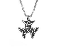 SDFXCDR men's necklaces Vintage Viking Celtic Knot Trinity Pendant Necklace for Men Women Irish Witch Knot Lucky Nordic Amulet Jewelry Gift thankyou teacher gifts