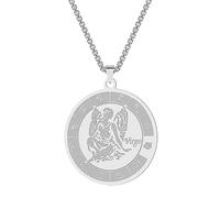 SDFXCDR men's necklaces Virgo Zodiac Sign Necklace for Women 12 Constellation Virgo Symbol Pendant Necklace Horoscope Birthday Gift thankyou teacher gifts