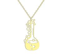 SDFXCDR men's necklaces Volumatric Flask Chemistry Pendant Necklace for Women Girls Charm Neck Chain Jewelry Scientist Gift thankyou teacher gifts