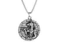 SDFXCDR necklace men Ancient Egyptian God Anubis Statue Pendant Necklace for Men and Women Vintage Pharaoh Amulet Jewelry Accessories graduation gifts