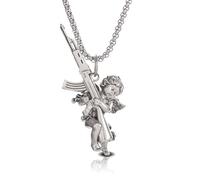 SDFXCDR necklace men Avenging Angel Pendant Necklace Suitable for Men and Women Hip-Hop Trendy Punk Jewelry Couple Gifts graduation gifts