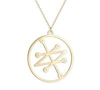 SDFXCDR necklace men Azazel Sigil Necklace for Women Clavicle Choker Goetia Solomon Demon Seal Talisman Jewelry Female Male Gifts graduation gifts