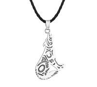 SDFXCDR necklace men Celtic Tribal Sitting Howling Wolf Pendant Necklace for Men Viking Slavic Pagan Animal Wolf Legend Charm Neck Chain Jewelry graduation gifts