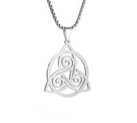 SDFXCDR necklace men Celtic Trinity Knot Pendant Men Women Triskelion Amulet Tribal Protection Triskele Jewelry graduation gifts
