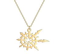 SDFXCDR necklace men Chaos Star Pendant Necklace Magic Symbol Mark of Chaos Men Talisman Punk Jewelry graduation gifts