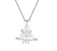 SDFXCDR necklace men Customized Necklace For Mom Personalized Letters Nameplate Utensils Women Birthday Gift Jewelry graduation gifts