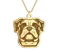 SDFXCDR necklace men Dog Pet Bulldog Dog Pendant Necklaces Jewelry Gifts Top Selling JewelryPaw Print Charms for Pendant graduation gifts