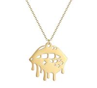 SDFXCDR necklace men Dripping Lips Charm Pendant Necklace Laser Cut Jewelry Making Pendant Charms Jewelry Components graduation gifts
