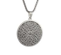 SDFXCDR necklace men Exquisite Islamic Muslim Medal Necklace Scripture Pendant Religious Amulet Jewelry for Men and Women graduation gifts