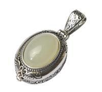 SDFXCDR necklace men Fashionable Openable Exquisite White Jade Gawu Box Necklace Copper Mirror Box Sachet Pendant Women's Casual Jewelry Girls Gift graduation gifts