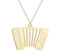 SDFXCDR necklace men Flat Accordion Pendant Necklace Musical Instrument Charms for Men and Women graduation gifts