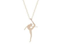 SDFXCDR necklace men Gold Plated Ballet Dancing Dancer Pendant Necklace For Women Clavicle Chain Handmade Wedding Bridal Tiffan Sporty graduation gifts